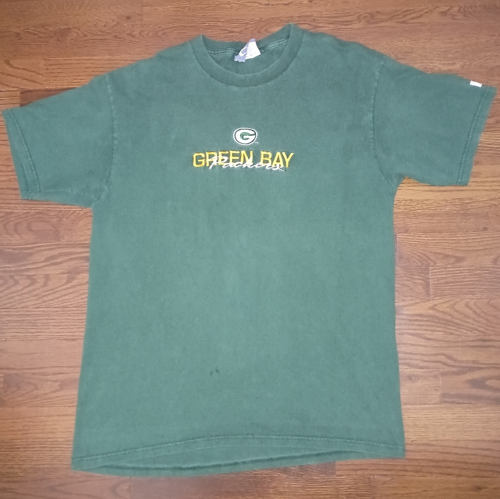 Lee Green Bay Packers Dark Green Tee with Yellow Logo